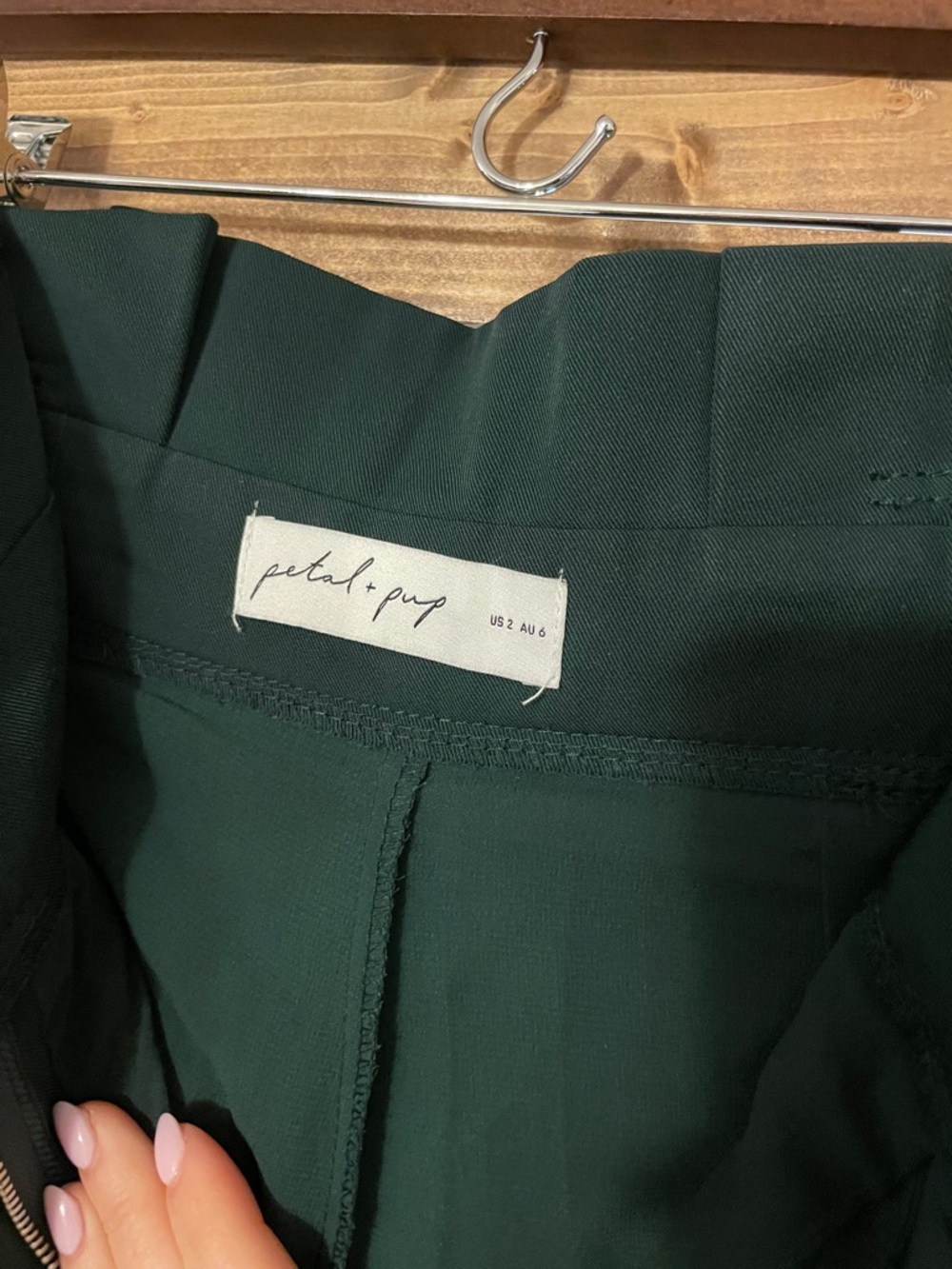 Petal & Pup Emerald High-Waist Tie-Waist Wide Leg Pants paperbag pant - Picture 4 of 6